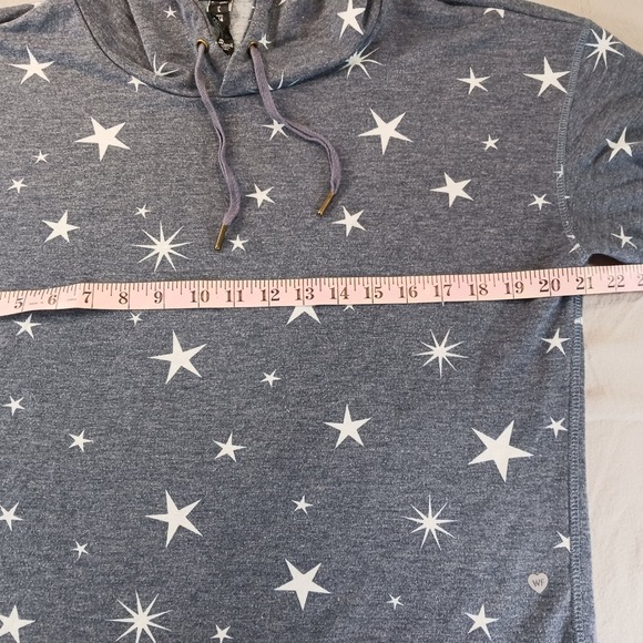 Wildfox Sweat Star Print Pullover Hoodie Casual Athleisure Loungewear - Picture 5 of 6
